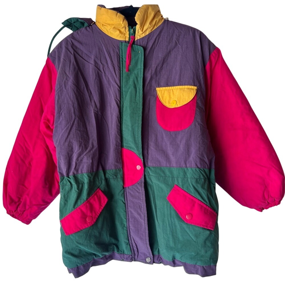 Vintage‎ Greatland Apparel Colorblock Jacket size L 10/12
